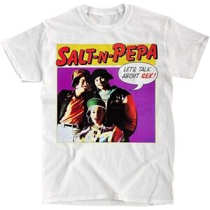 Salt-N-Pepa Graphic White cotton T-Shirt